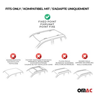 INFINITI QX30 Roof Rack Cross Bars - Omac - Compact (9080B Kit PR10) - Black - '17-'19